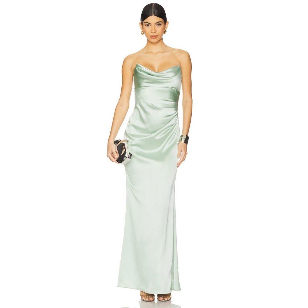 Katie May Taylor Gown Seafoam Green M NWOT